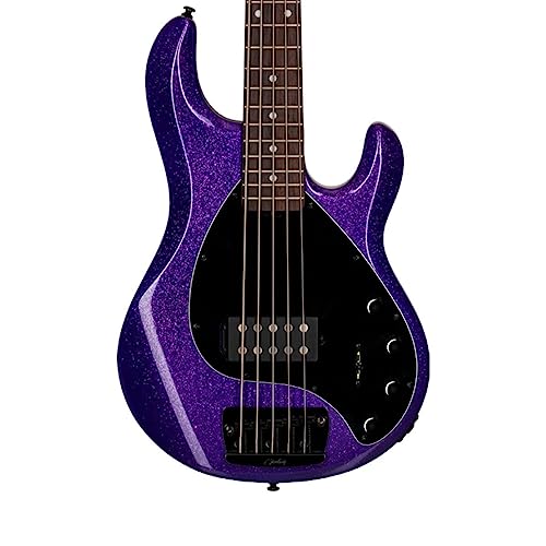 Sterling by Music Man RAY35-PSK-R2 5-String Bass Guitar - Right-Handed, Purple Sparkle Finish | Perfect for Live Performances, Studio Recording & Rock/Jazz Music