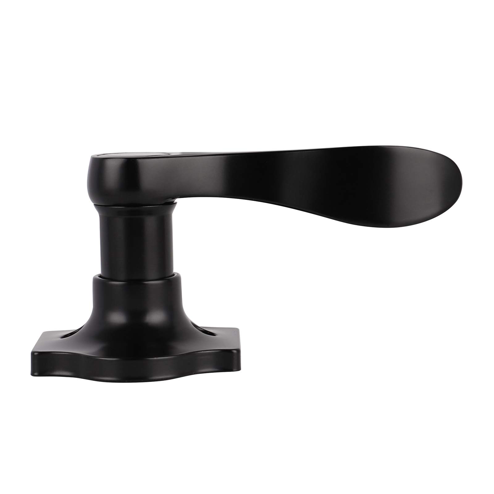 Probrico Left-Handed Half Dummy Door Lever - Elegant Wave Design with Camelot Trim, Black Non-Turning Lock Handle for Hallway & Closet (1 Pack) - Perfect for Bedrooms, Offices & Interior Doors