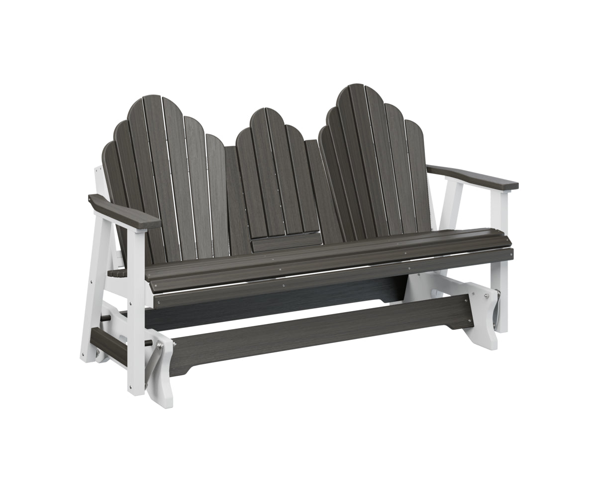 Berlin Gardens Cozi Back 3-Seat Porch Swing Glider with Cup Holder Console - Perfect for Outdoor Patio, Deck, Garden Relaxation