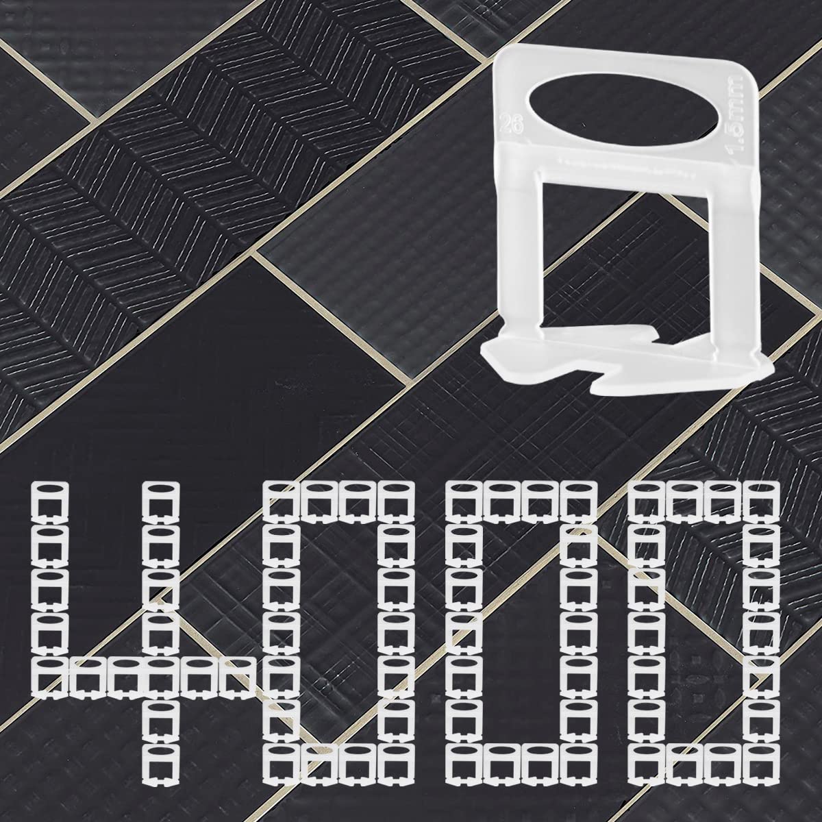 4000pcs Tile Leveling System Clips - 1/16