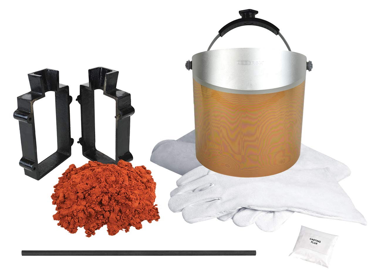Premium Sand Casting Kit with 10 Lbs Petrobond, Cast Iron Mold Flask Frame, Graphite Stir Rod & Safety Gear – Jewelry Making, DIY Metal Casting for Gold, Silver & Precious Metals – Perfect for Home Foundry & Metalworking Projects