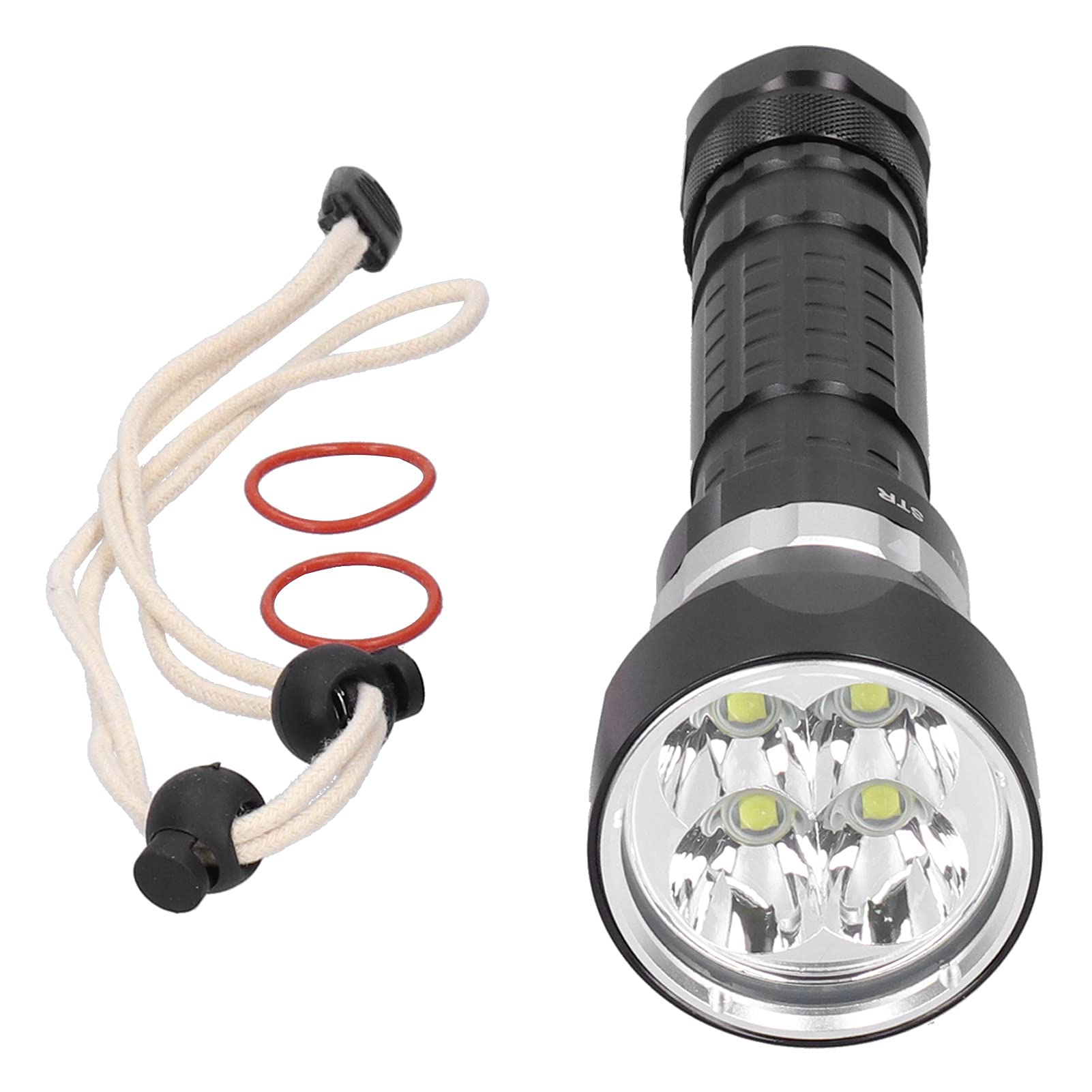 Ultra Bright 100000-Hour LED Flashlight - Waterproof Diving Light for 50-100m/164-328ft Depths - Perfect for Scuba Diving, Night Fishing & Emergency Use
