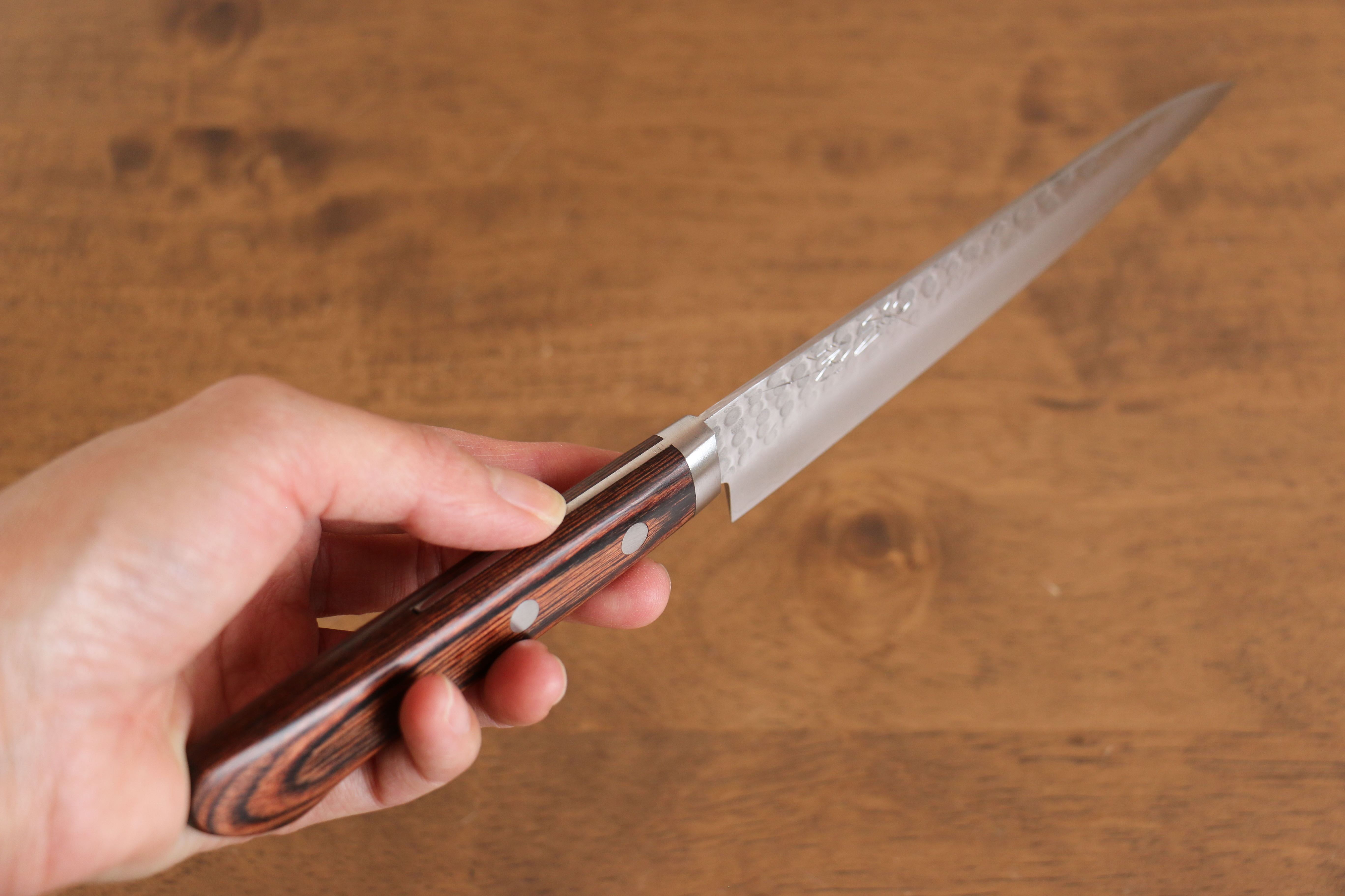 Premium Seisuke Swedish Steel Petty Utility Knife with Mahogany Handle - Perfect for Home Cooking, Slicing Fruits & Vegetables, and Professional Chef Use