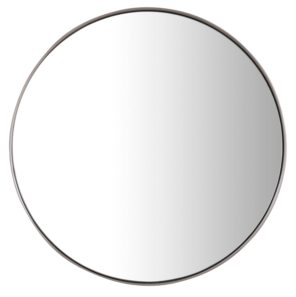 Simplicity 20-Inch Round Wall Mirror in Brushed Nickel Finish - Perfect for Bathroom, Bedroom, and Entryway Decor