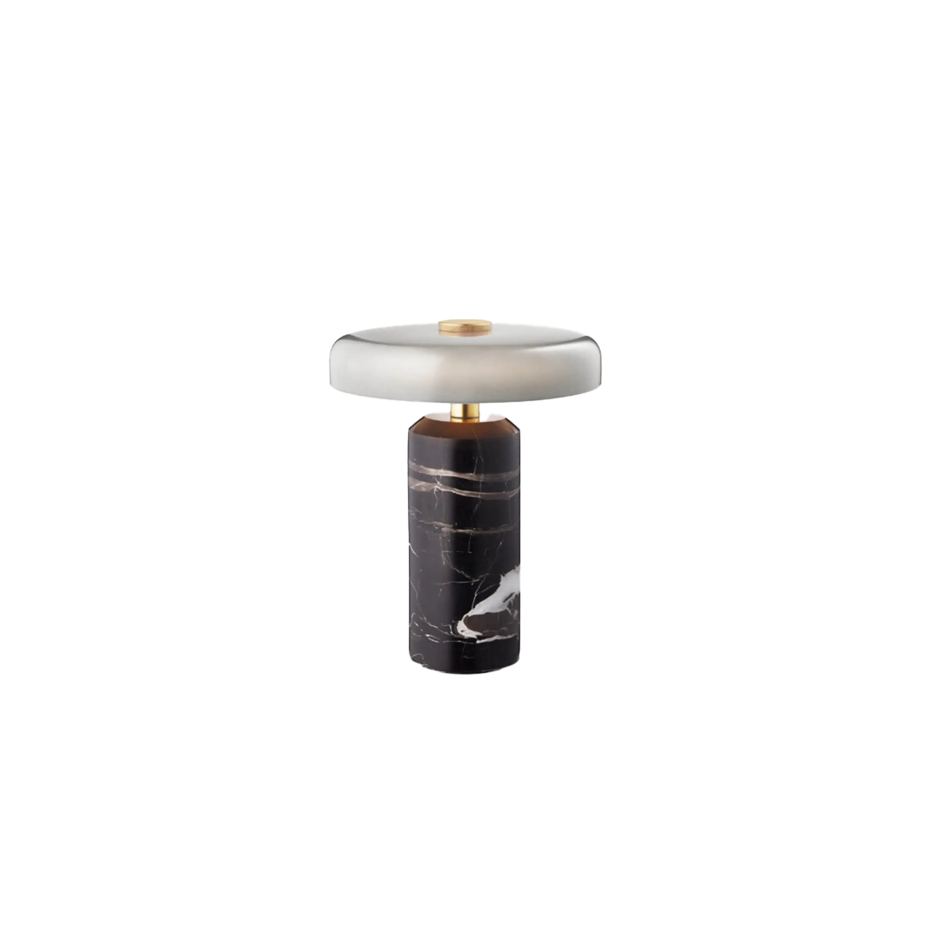 Elegant Marble LED Portable Lamp - USB Rechargeable, Dimmable, Touch Control for Bedroom, Office, and Outdoor Decor