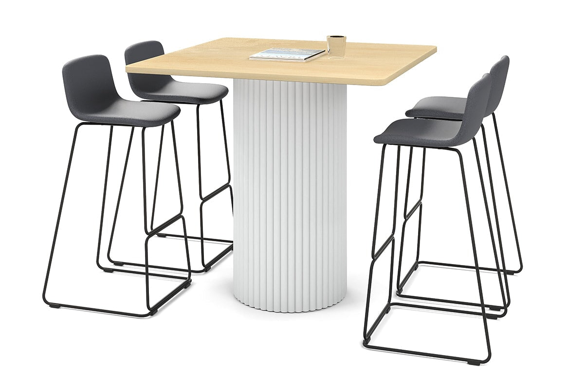 Premium Baobab Circular Base Counter Rectangle Table with Rounded Corners - 43.3
