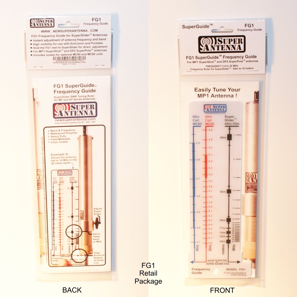 Super Antenna FG1 Frequency Guide HF SWR Ruler for MP1 Ham Radio - Perfect for Amateur Radio Operators, Field Operations & Emergency Communications