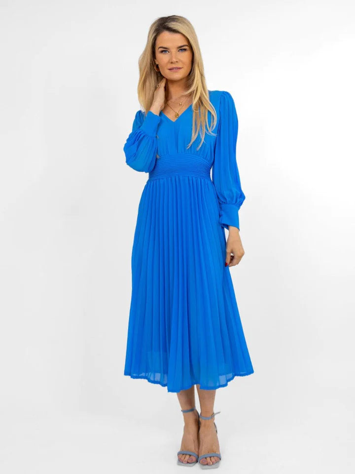 HANNAH MIDI DRESS Women's Floral Print Summer Dress (Tiffany Blue) - Perfect for Beach Vacations, Garden Parties & Date Nights