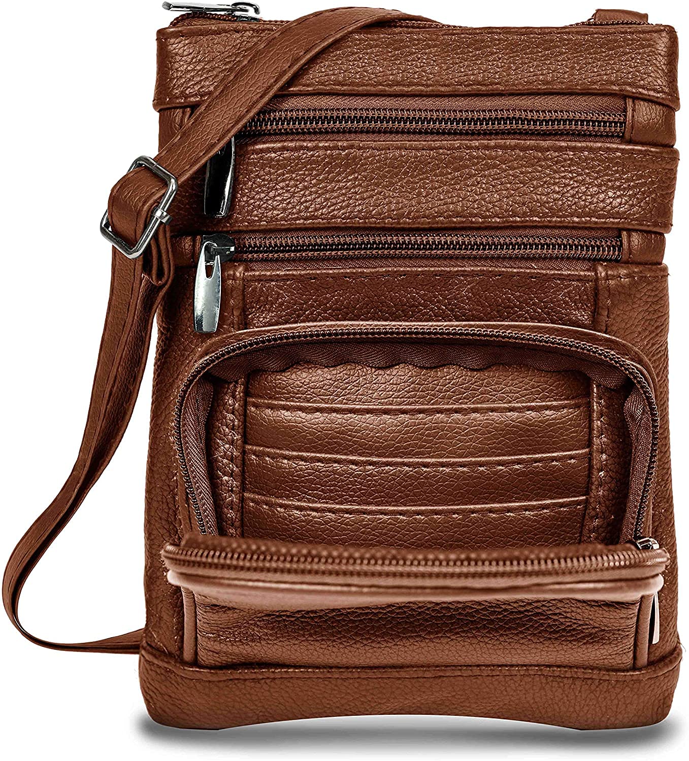 Stylish Krediz Leather Crossbody Purse for Women - Adjustable Strap, Multiple Pockets, Soft & Durable - Perfect for Travel, Shopping & Everyday Use