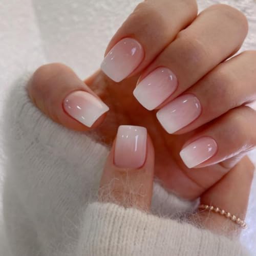 glossy ombre pink