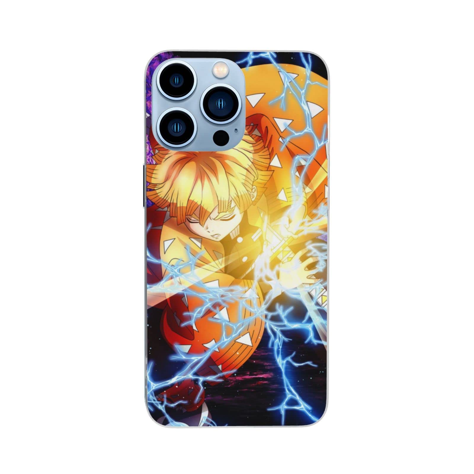 Demon Slayer Agatsuma Anime Phone Case for iPhone 13 Pro - Shockproof Protective Cover - Perfect for Fans, Cosplay & Daily Use