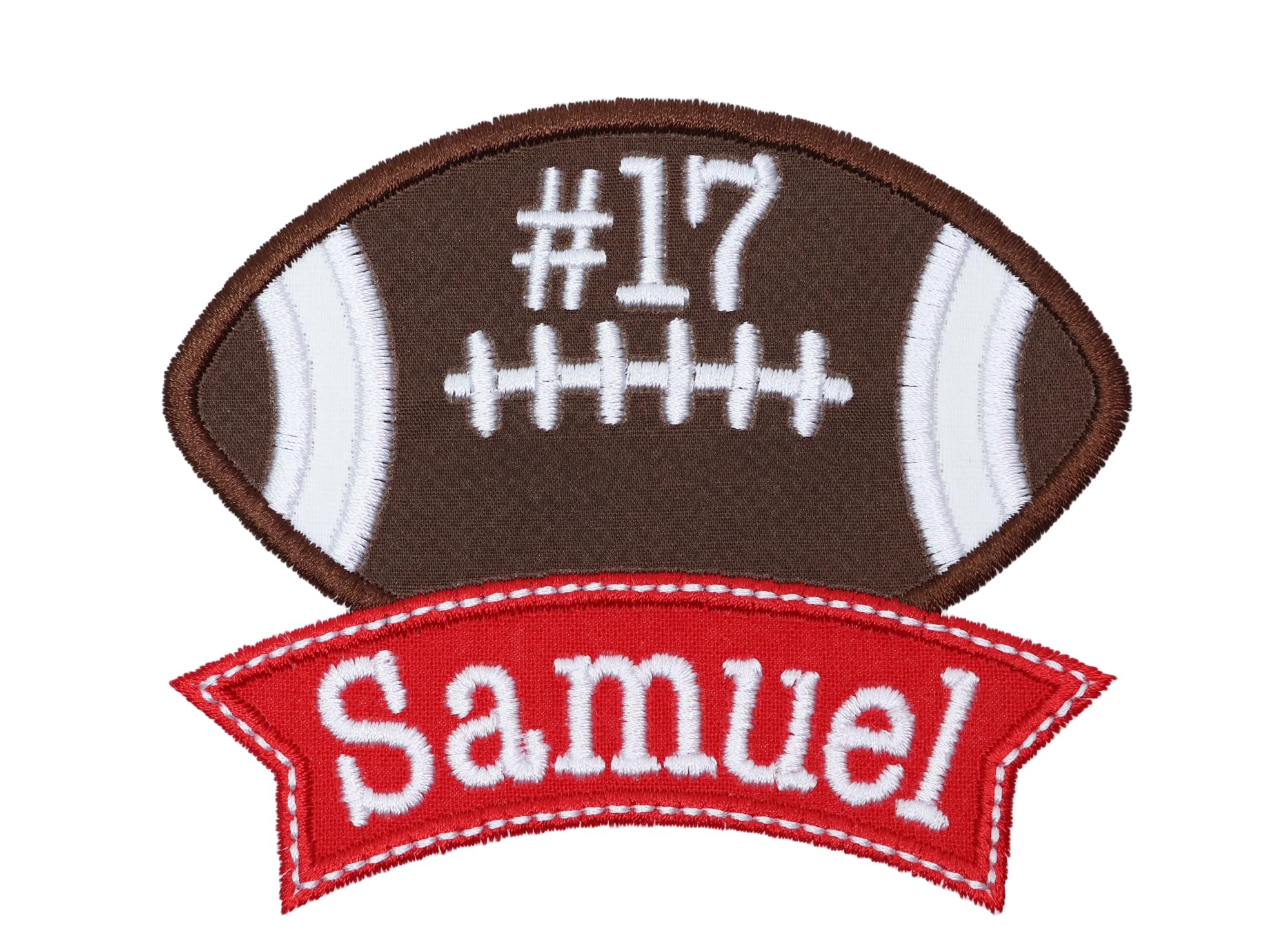 Custom Football Banner Patch - Personalized Sew On or Iron On Embroidered Patch for Jerseys, Bags & Team Spirit