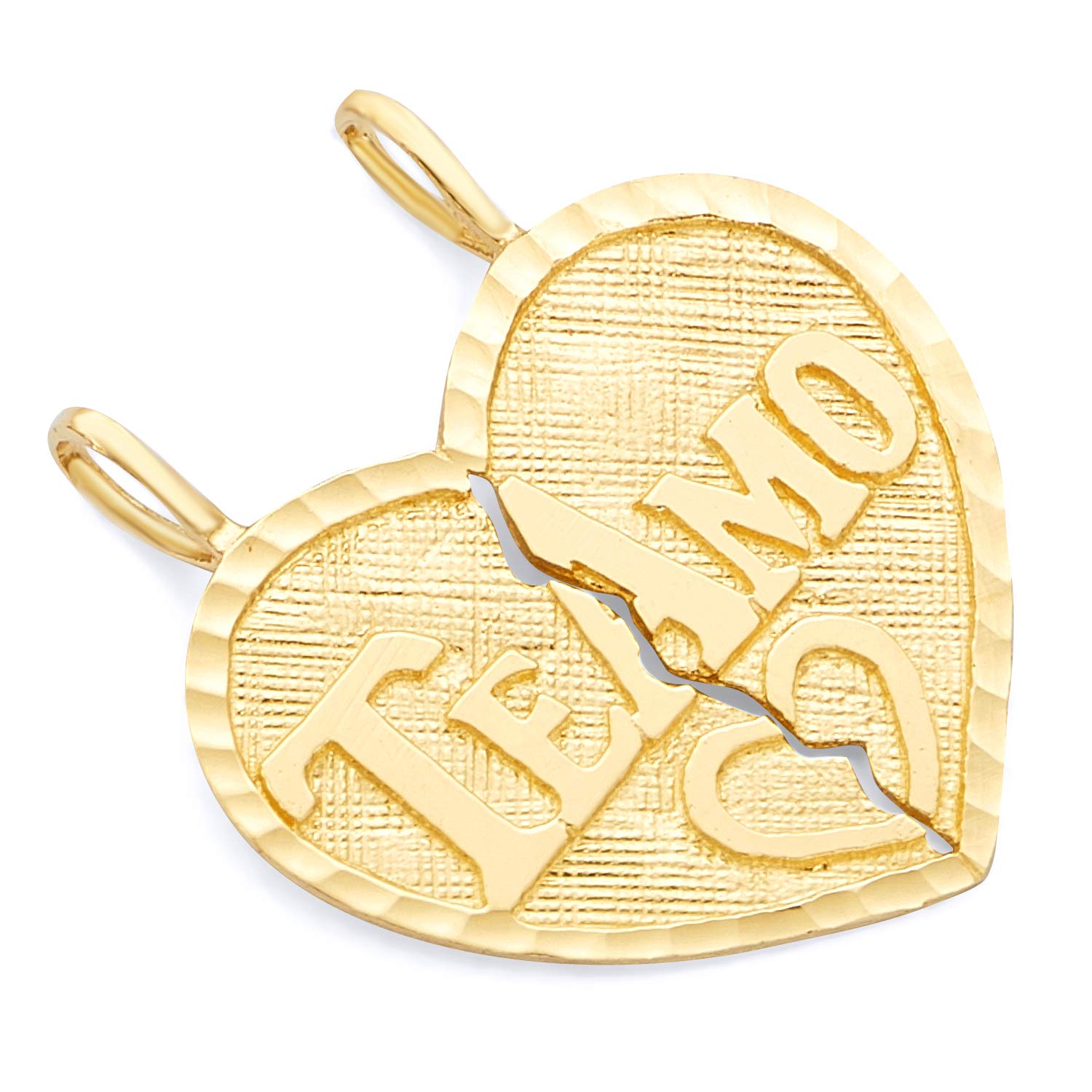 14K Yellow Gold Heart Pendant Necklace Set - Romantic Gift for Her, Perfect for Valentine's Day, Anniversary & Special Occasions