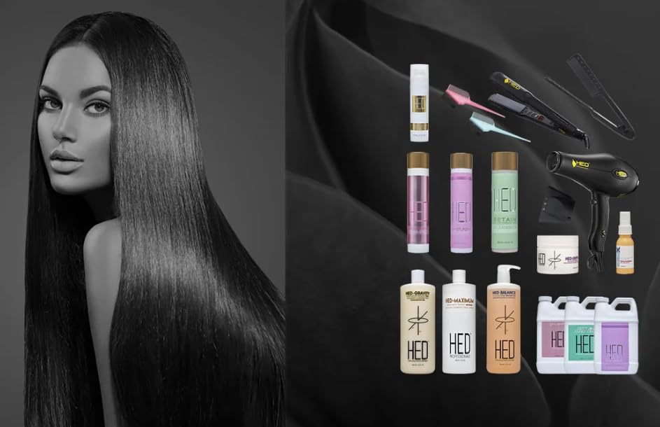 HED Maximum Keratin Smooth Treatment for Hair - Keratin Hair Care Softener, Frizz Control & Shine Enhancer for Silky Smooth, Relaxed Hair - Perfect for Daily Styling & Salon-Quality Results at Home