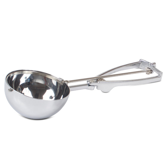 Premium Heavy Duty Round Ice Cream Scoop - Durable Stainless Steel with Ergonomic Handle for Easy Scooping - Perfect for Ice Cream Parlors, Bakeries, and Home Kitchens