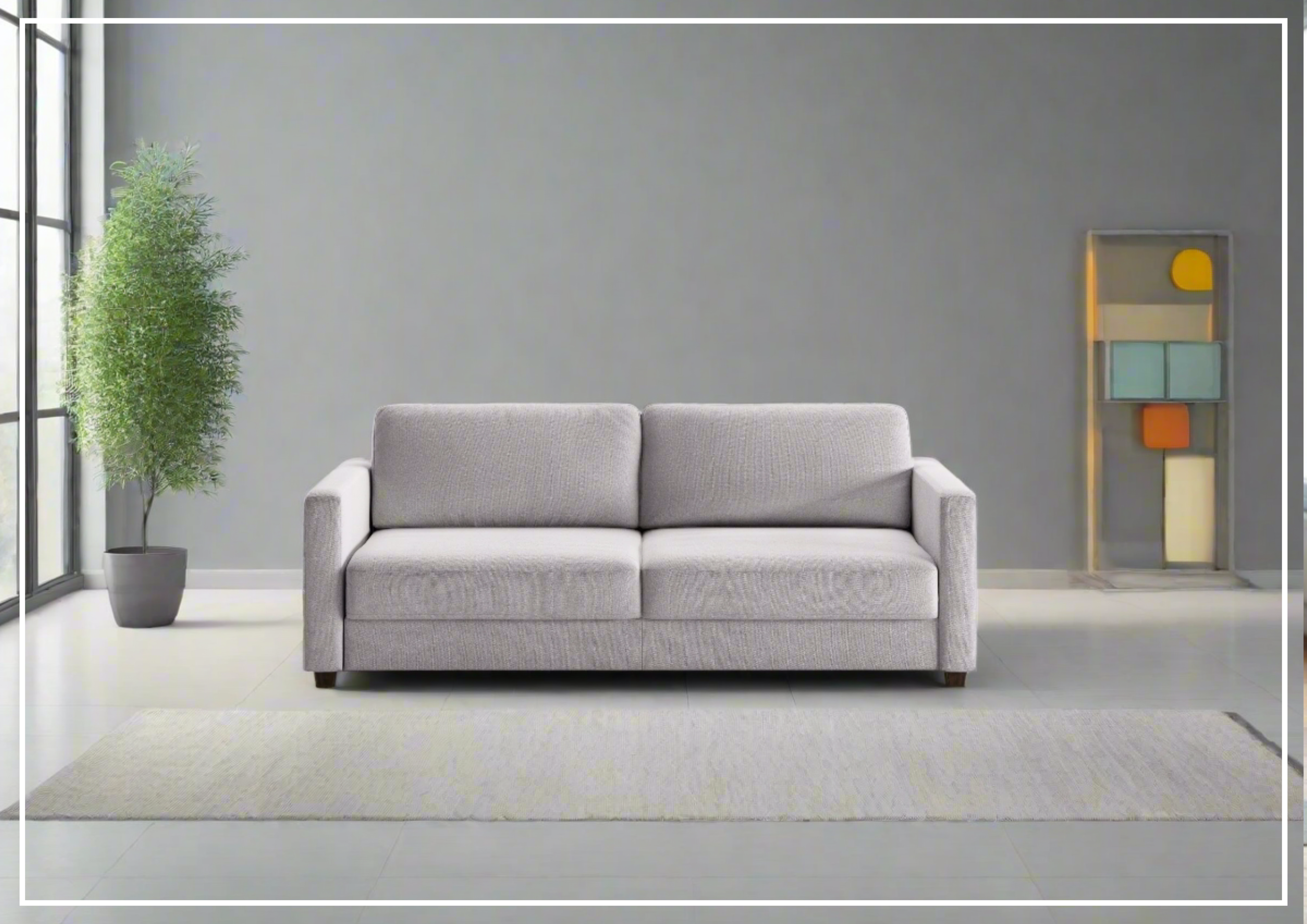 Luonto Emery Full XL Fabric Sleeper Sofa with Easy Deluxe Function - Convertible Sofa Bed for Small Spaces, Guest Room & Apartment Living - Comfortable Modern Furniture for Home & Office Use