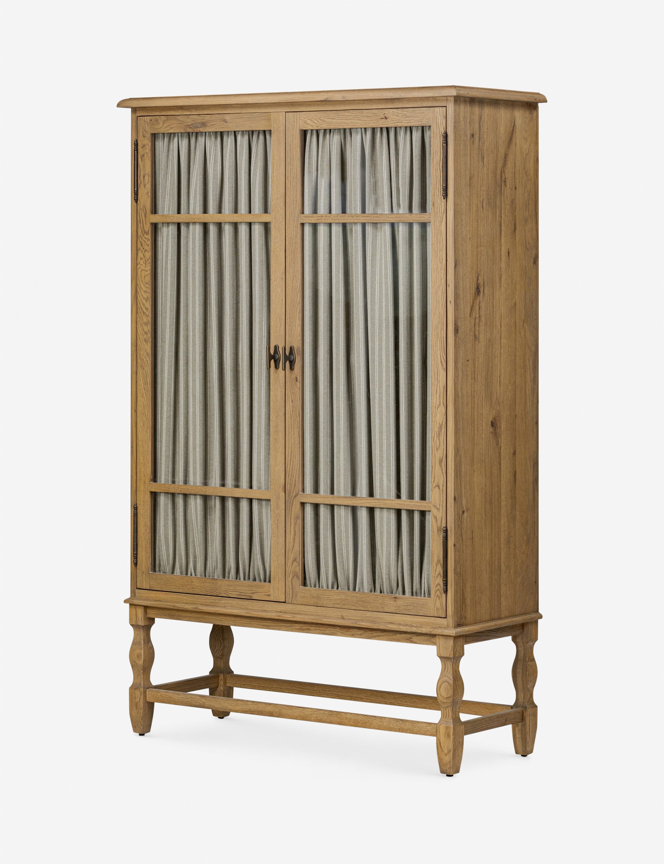 Finley Curio Cabinet by Amber Lewis x Four Hands - Elegant Glass Display Case for Collectibles & Home Decor - Perfect for Living Room, Dining Room or Office Showcase