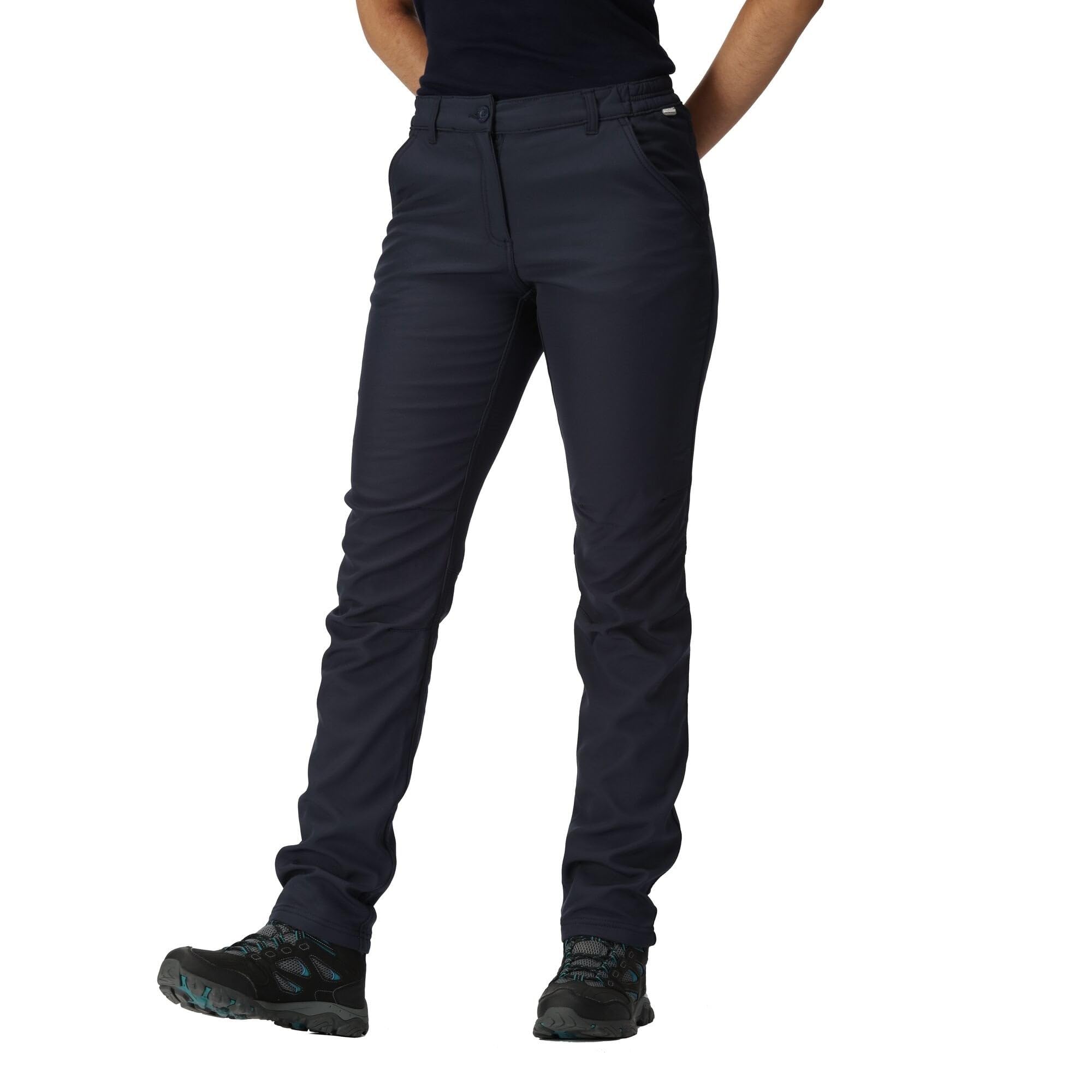 Women's Fenton High-Waisted Navy Blue Trousers - 18