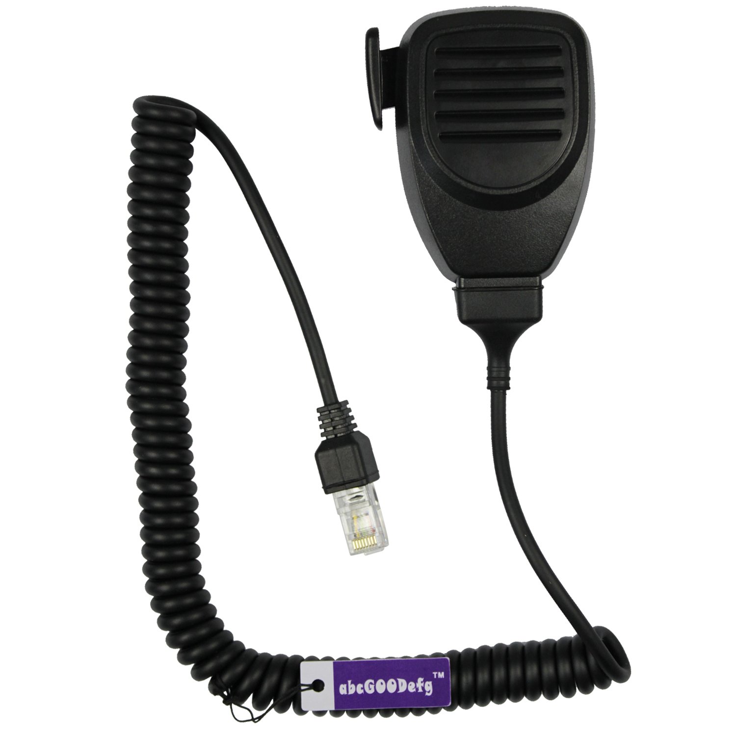 abcGoodefg® 8 Pin RJ45 Plug Shoulder Remote Speaker Mic Microphone with PTT for Kenwood Radio TK-768G TK-868G KMC-30 - Compatible with Two-Way Radios, Police Walkie Talkies & Security Communication (Model #1)