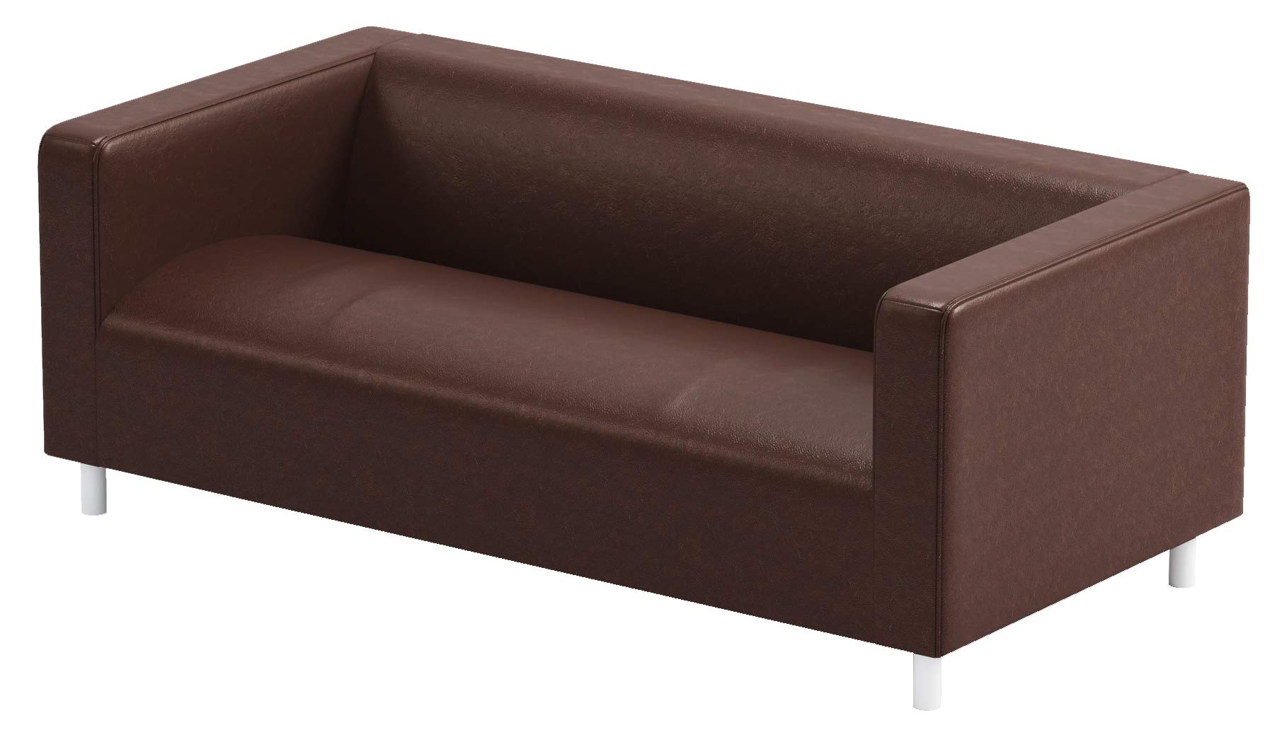 Custom PU Leather Klippan Loveseat Sofa Cover Replacement for IKEA - Dark Brown Faux Leather Slipcover | Perfect for Home Decor, Living Room Protection & Furniture Refresh