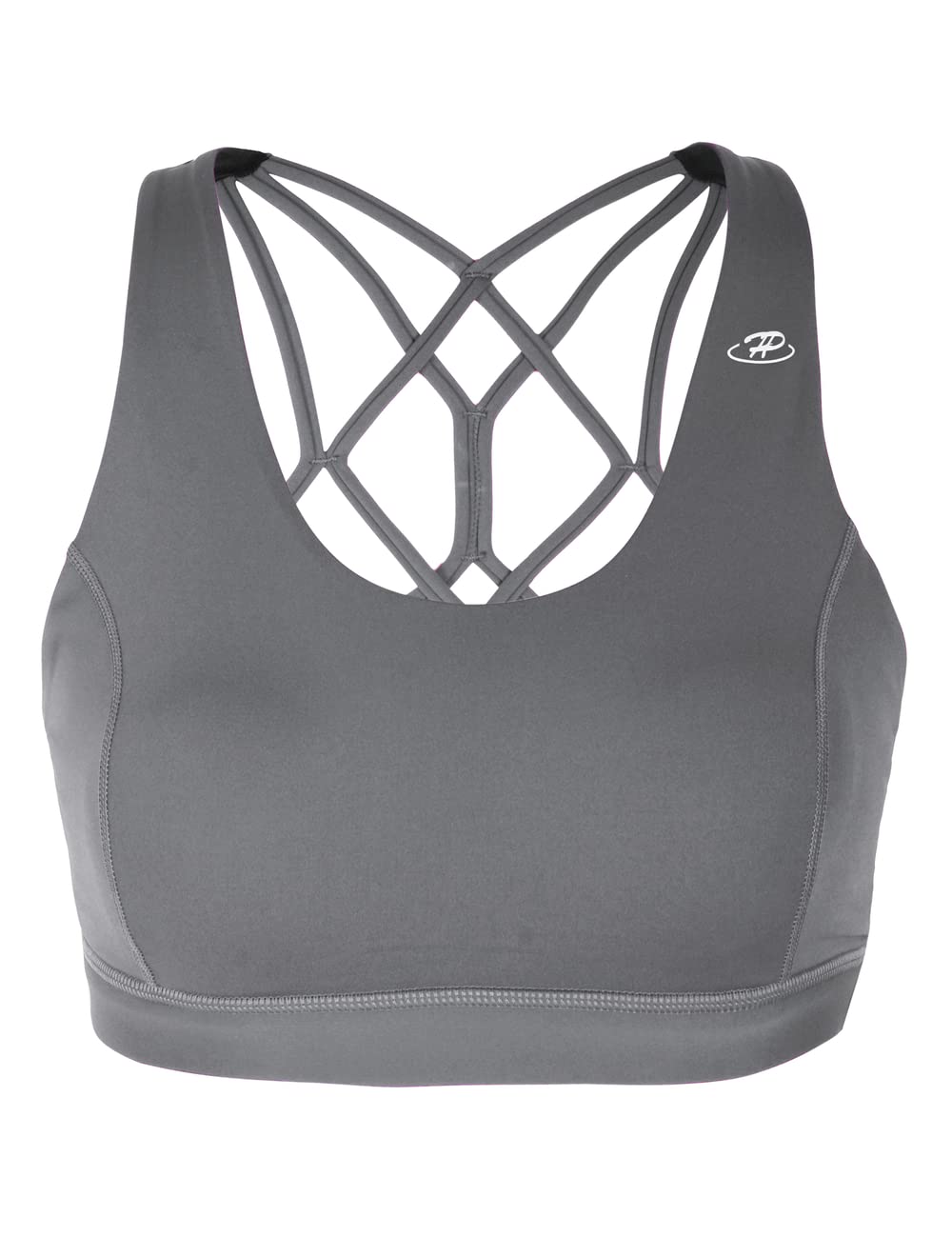 Women's Low Support Padded Sports Bras - Strappy Criss-Cross Back for Yoga & Workouts