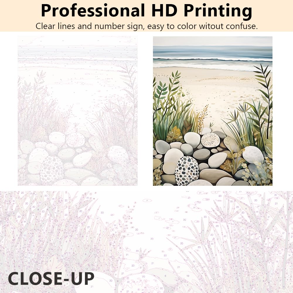 Beach by Numbers Painting Kit - 16