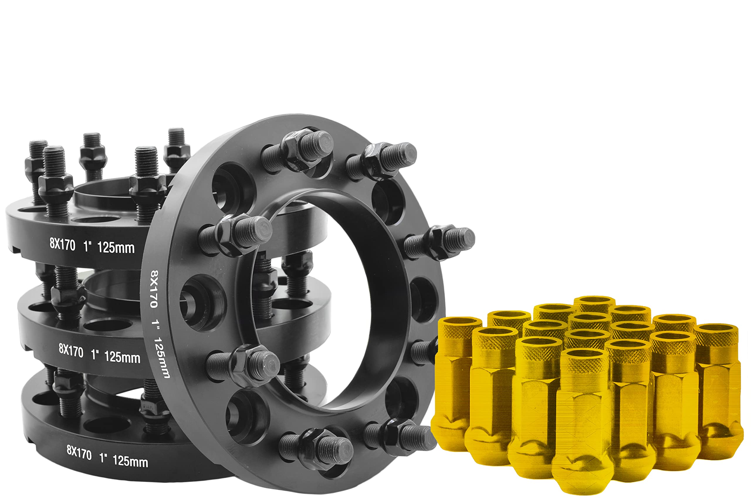 4 Pc Hub Centric Wheel Adapters Spacers 8x170mm 1