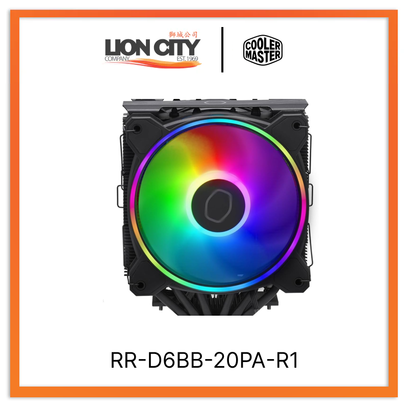 Cooler Master Hyper 622 Halo ARGB CPU Air Cooler - Dual Tower Heatsink with 6 Heat Pipes, 120mm PWM Fan, RGB Lighting - Compatible with Intel LGA 1700/1200/1151 & AMD AM5/AM4 - Perfect for Gaming PCs & High-Performance Workstations