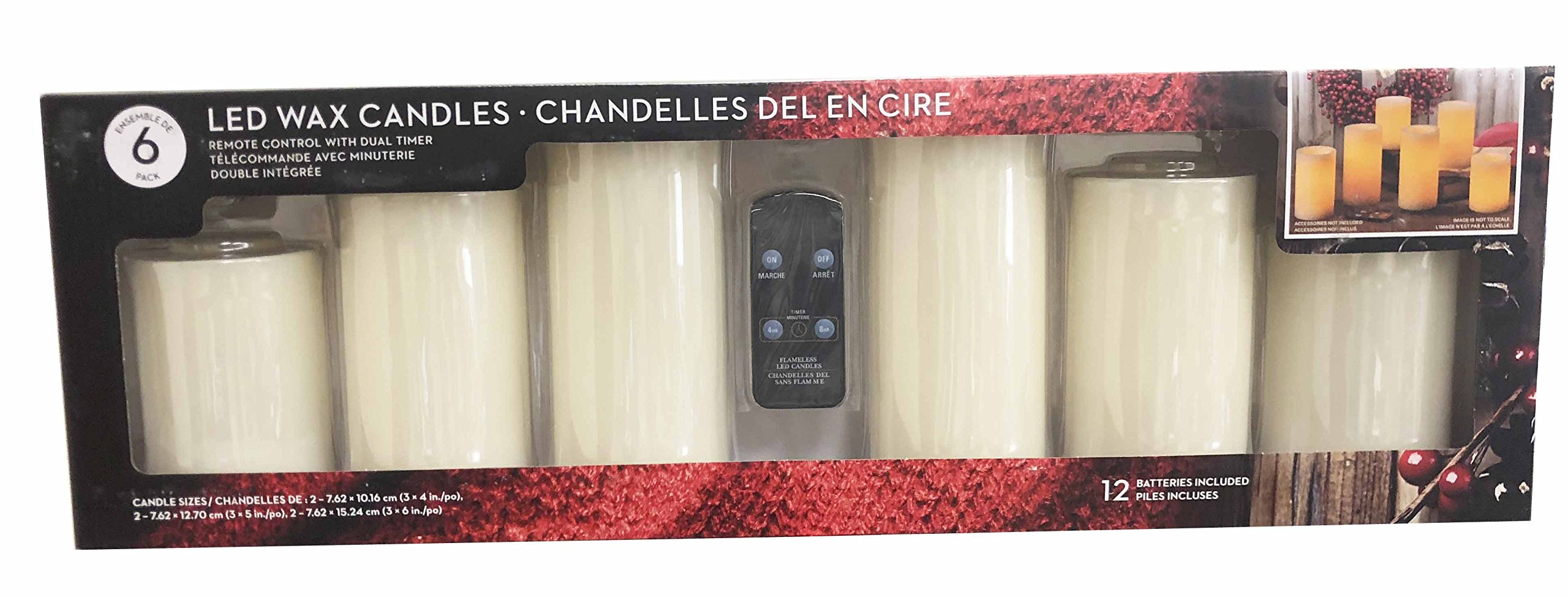 Flameless LED Candles Set of 6 with Remote Control & Dual Timer - Battery Operated Real Wax Pillar Candles - Perfect for Home Decor, Weddings, Parties & Relaxation