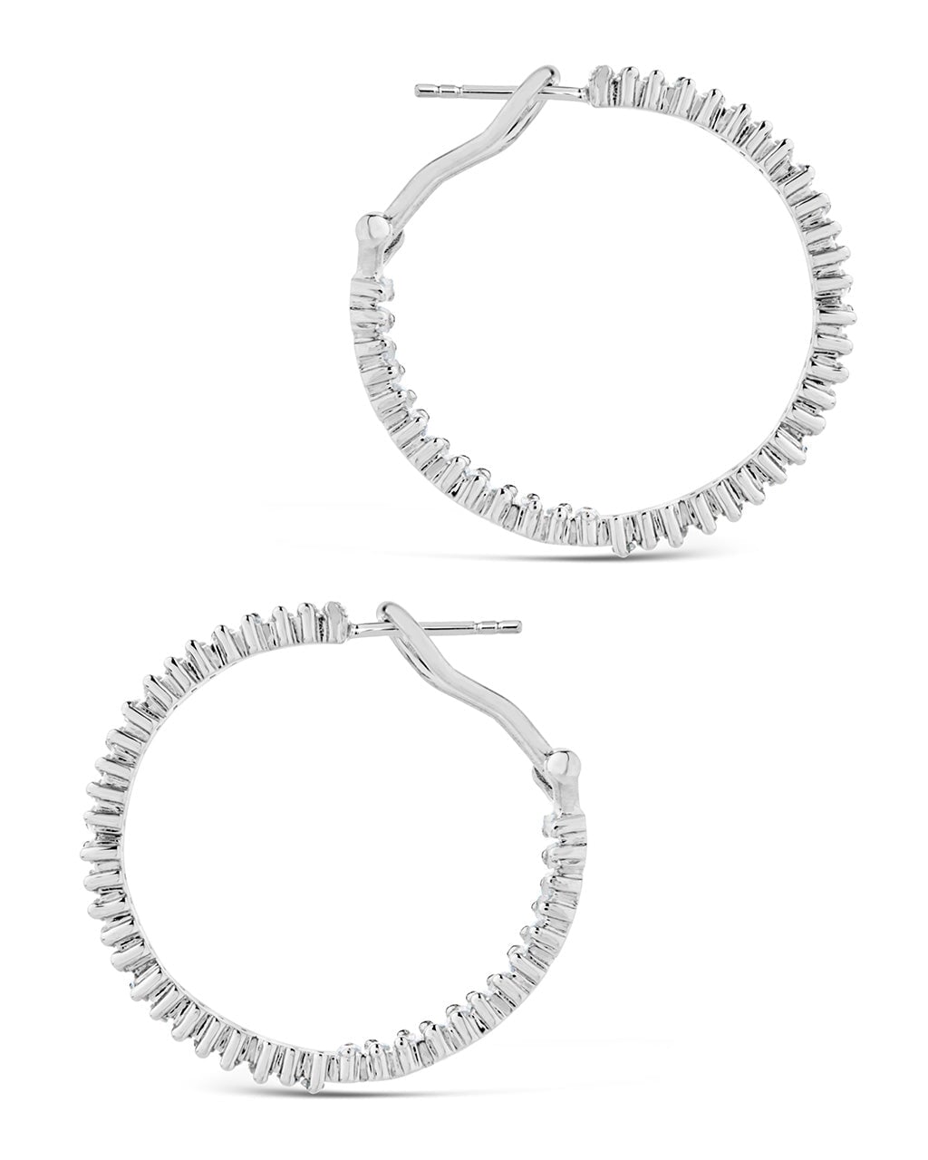 Mischa CZ Statement Hoop Earrings for Women - Sparkling Cubic Zirconia Gold Plated Dangle Earrings - Perfect for Parties, Weddings & Evening Events