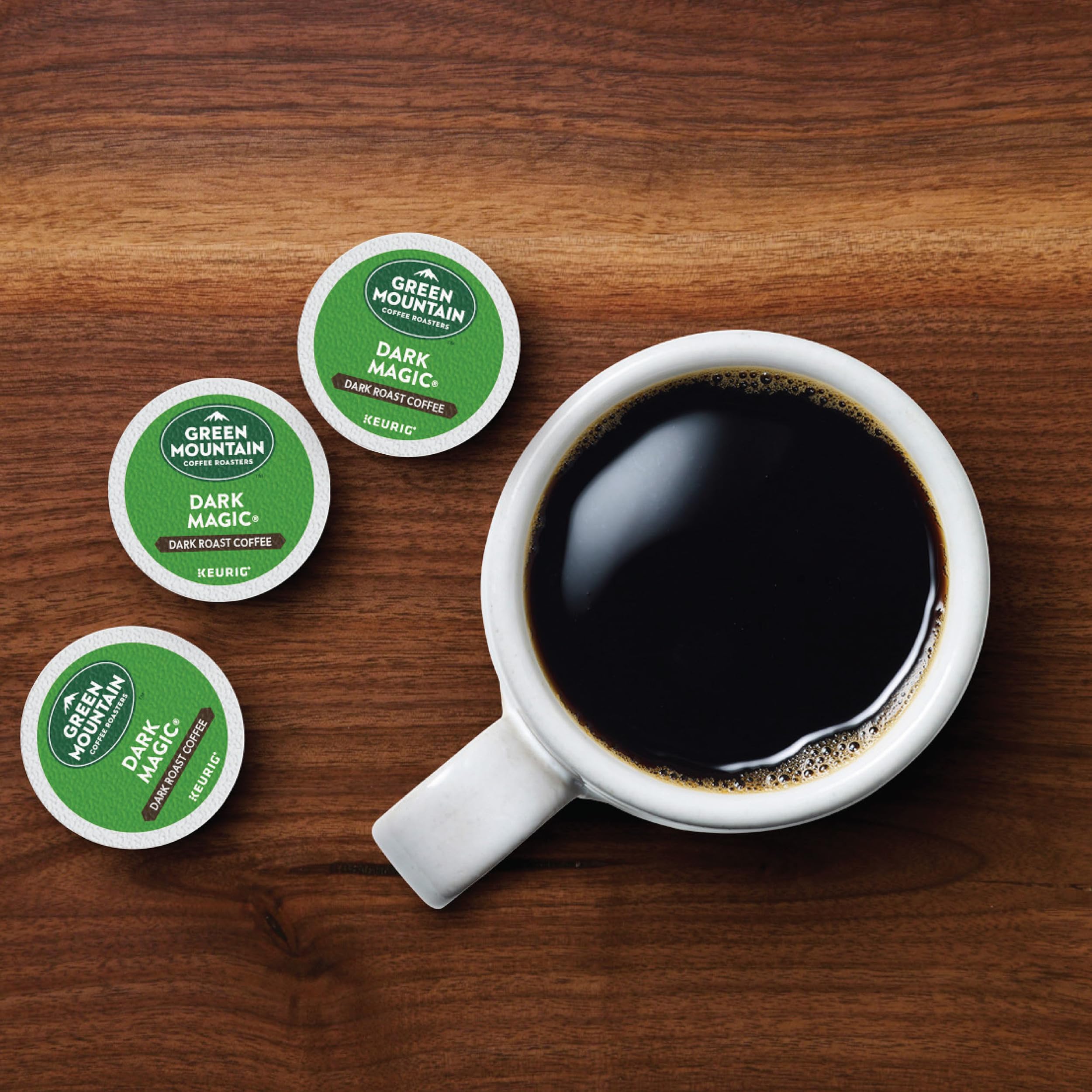 Premium Green Mountain Coffee Dark Magic Extra Bold K-Cups (120 Count) - Strong & Rich Flavored Coffee Pods for Keurig Brewers - Perfect for Morning Boost, Office Use & Coffee Lovers