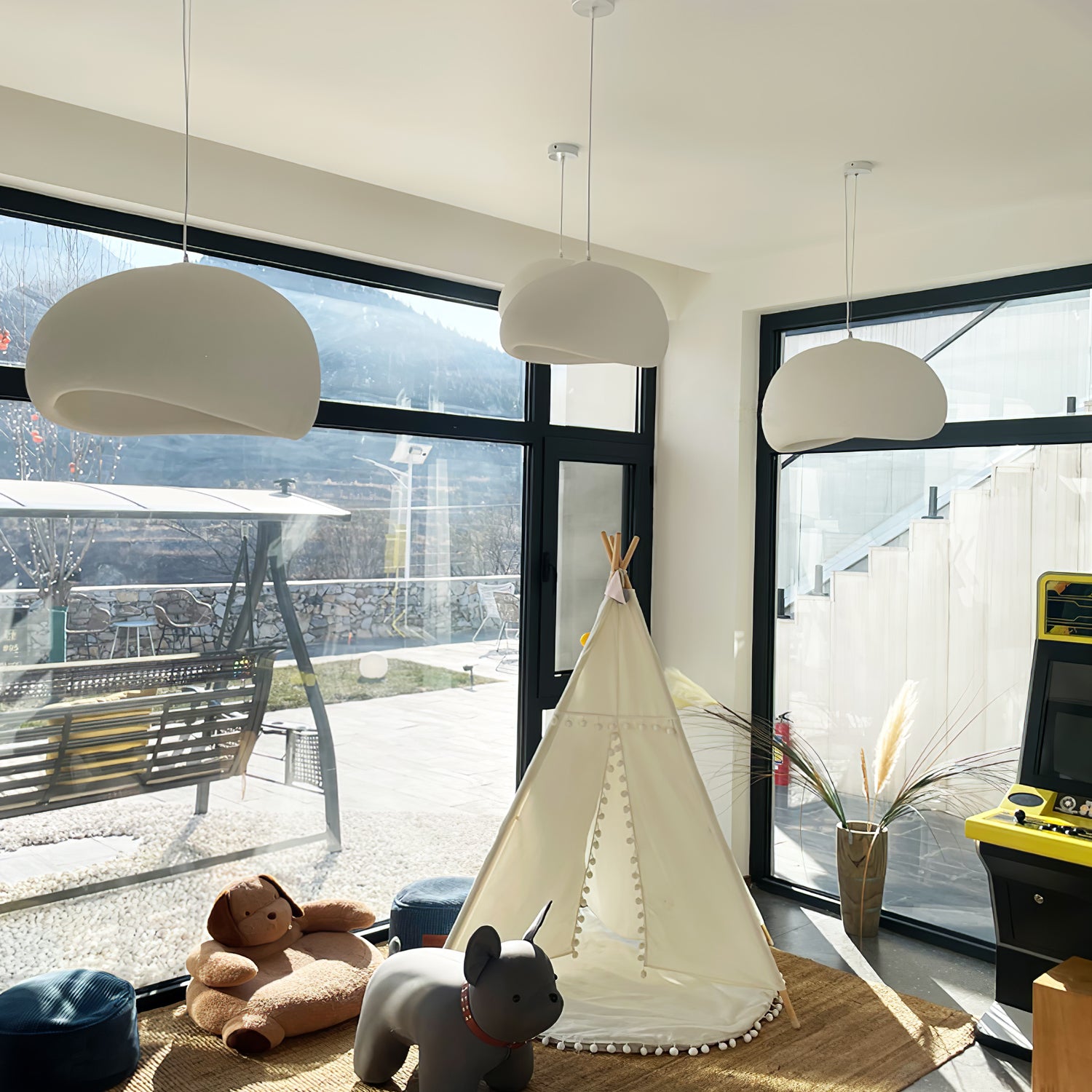 Modern Cloud Pendant Light Fixture - Stylish Hanging Ceiling Lamp for Living Room, Bedroom & Dining Area - Perfect for Home Decor and Ambient Lighting