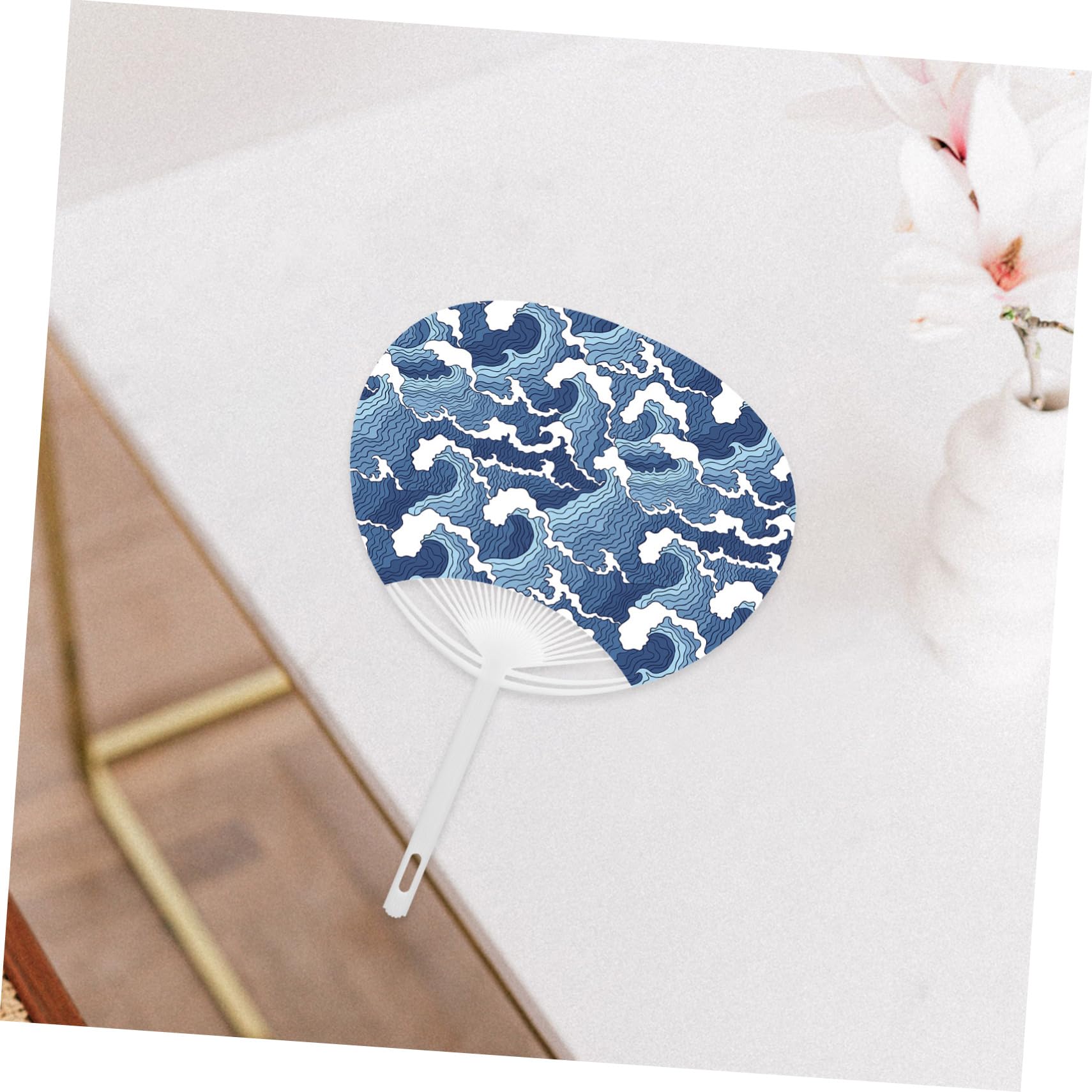 SUPVOX 20pcs DIY Uchiwa Fan Kit - Japanese Handheld Paper Fan for Crafts & Decor