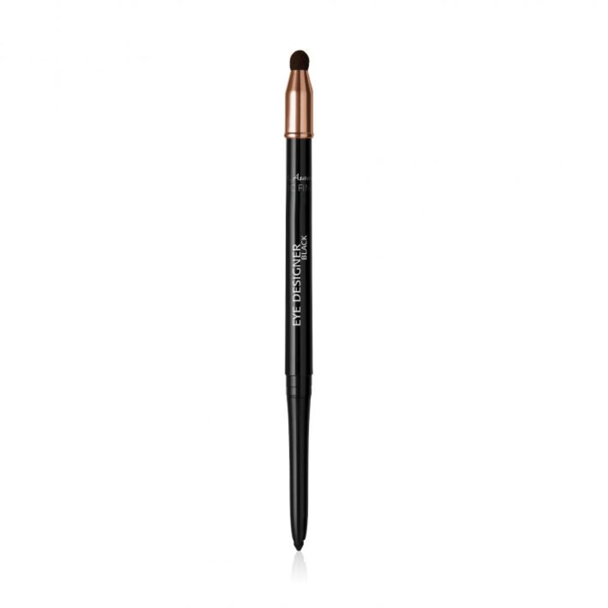 M. Asam MAGIC FINISH EYE DESIGNER Black Waterproof Eyeliner - Long Lasting & Highly Pigmented Eye Makeup with Blending Sponge (0.01 Oz) | Perfect for Smokey Eyes, Winged Liner & Everyday Makeup Looks