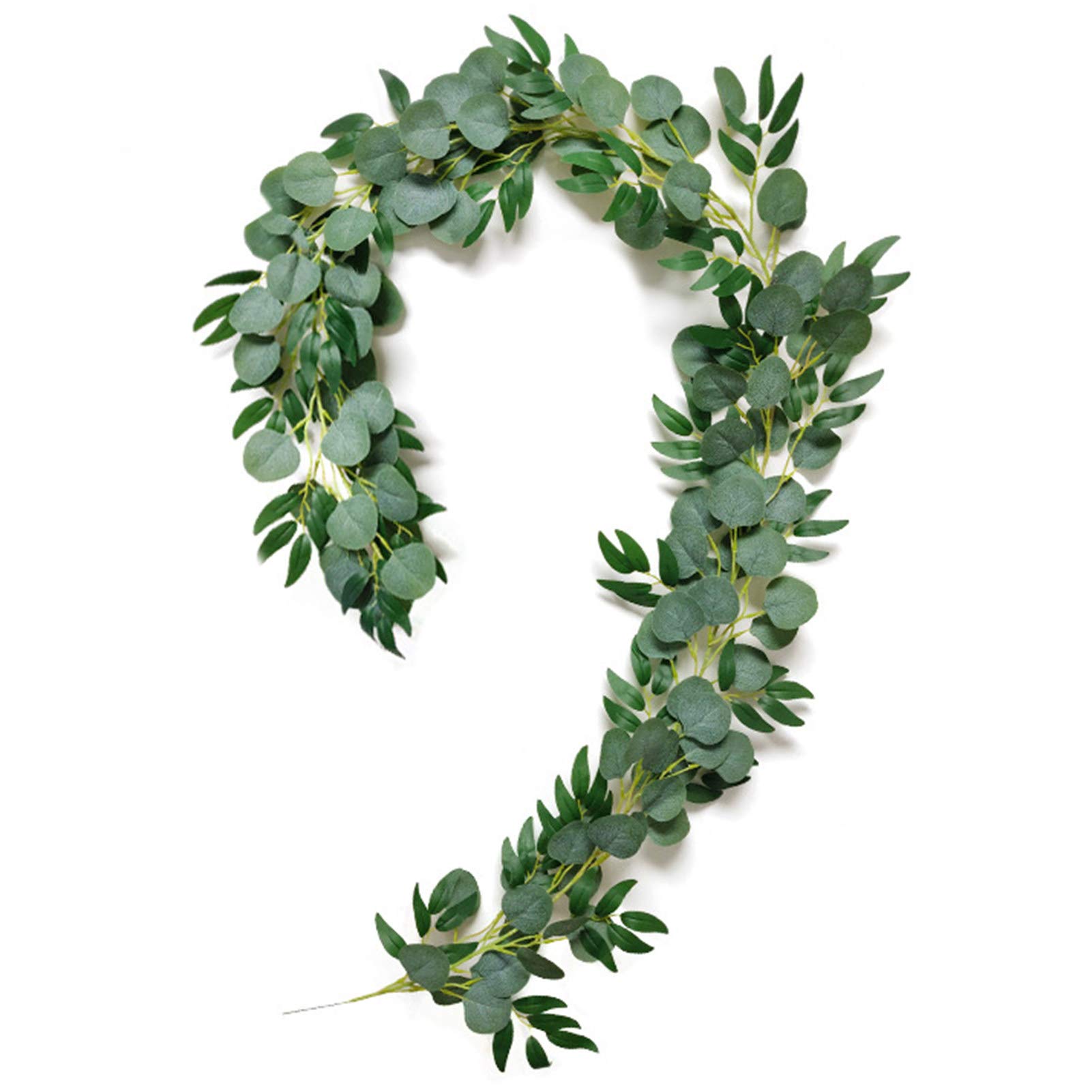 UV Resistant Artificial Eucalyptus Wreath - Fake Outdoor Greenery Plants for Home, Wedding & Garden Decor - Perfect for Front Door, Wall Hanging & Table Centerpieces