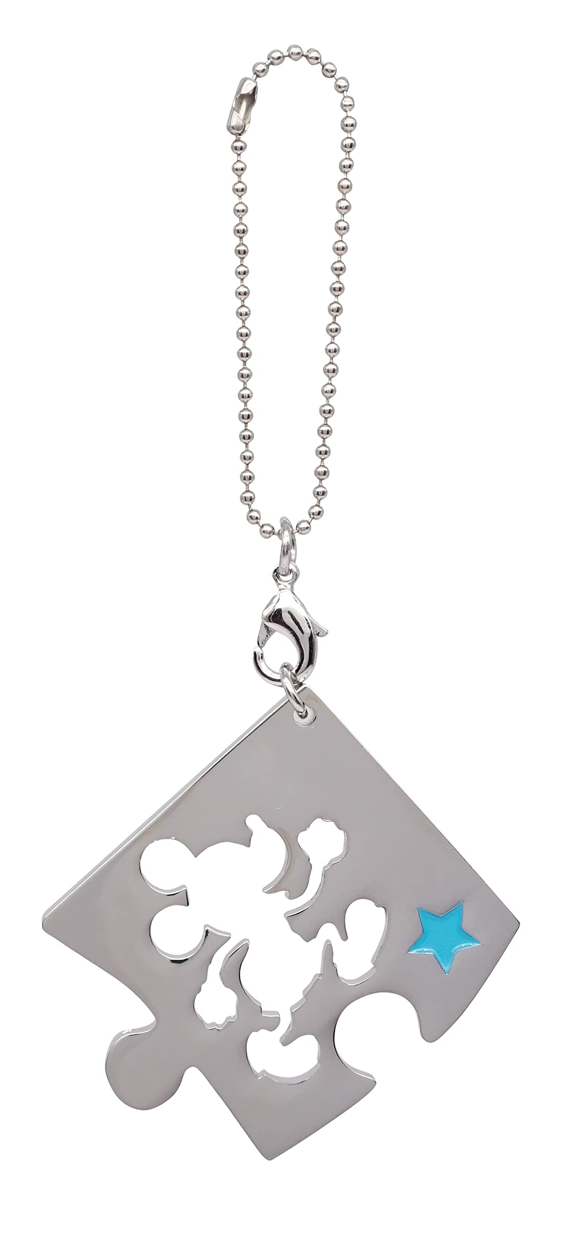 Disney Mickey Mouse Puzzle Pewter Keychain - Cute Collectible Key Ring for Disney Fans, Gifts & Travel Accessories - Perfect for Home, Office, Car Keys & Backpacks