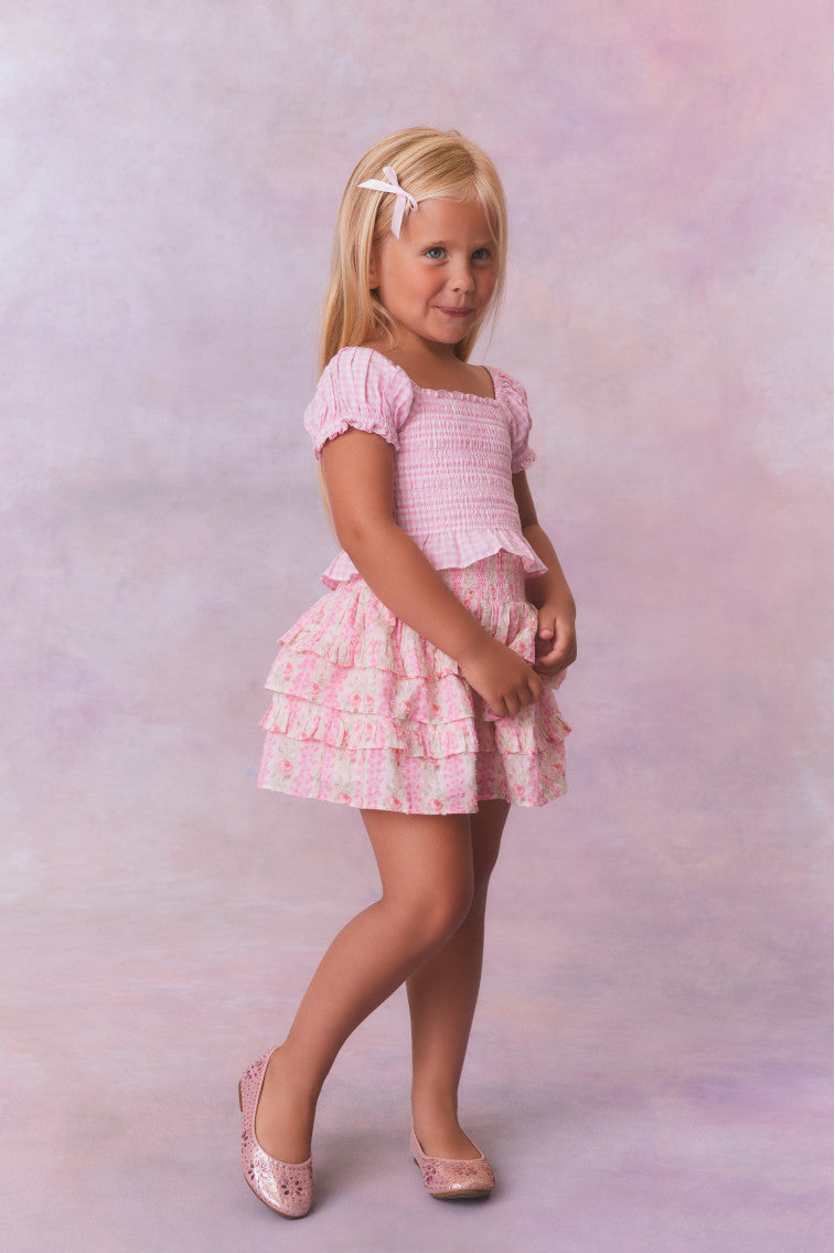 Girls Floral Print Cotton Billie Skirt - Comfortable & Stylish Skirt for School, Parties & Everyday Wear