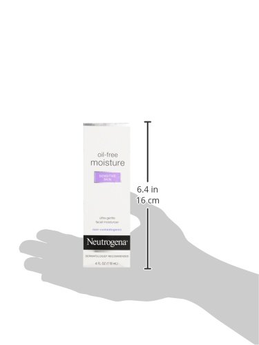Neutrogena Oil-Free Daily Facial Moisturizer for Sensitive Skin - Fragrance-Free & Dye-Free Ultra Gentle Lightweight Lotion (4 fl oz) | Perfect for Daily Hydration & Soothing Dryness | Ideal for Sensitive Skin Care Routine & Makeup Prep