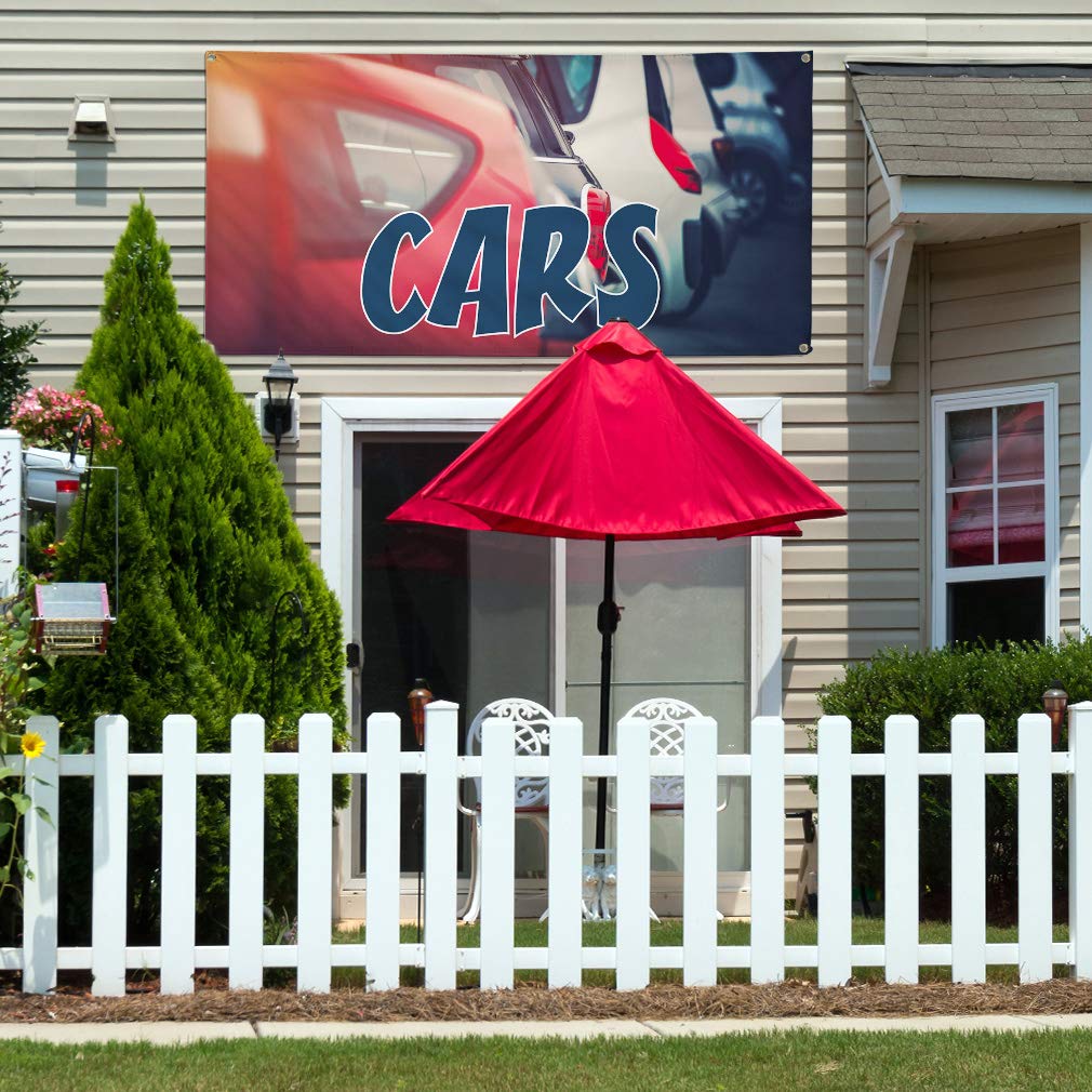 Durable Vinyl Banner for Outdoor Advertising - Multiple Sizes (48x96 Inches) Weatherproof Car & Industrial Yard Signs with 8 Grommets - Perfect for Car Dealerships, Construction Sites & Event Promotion