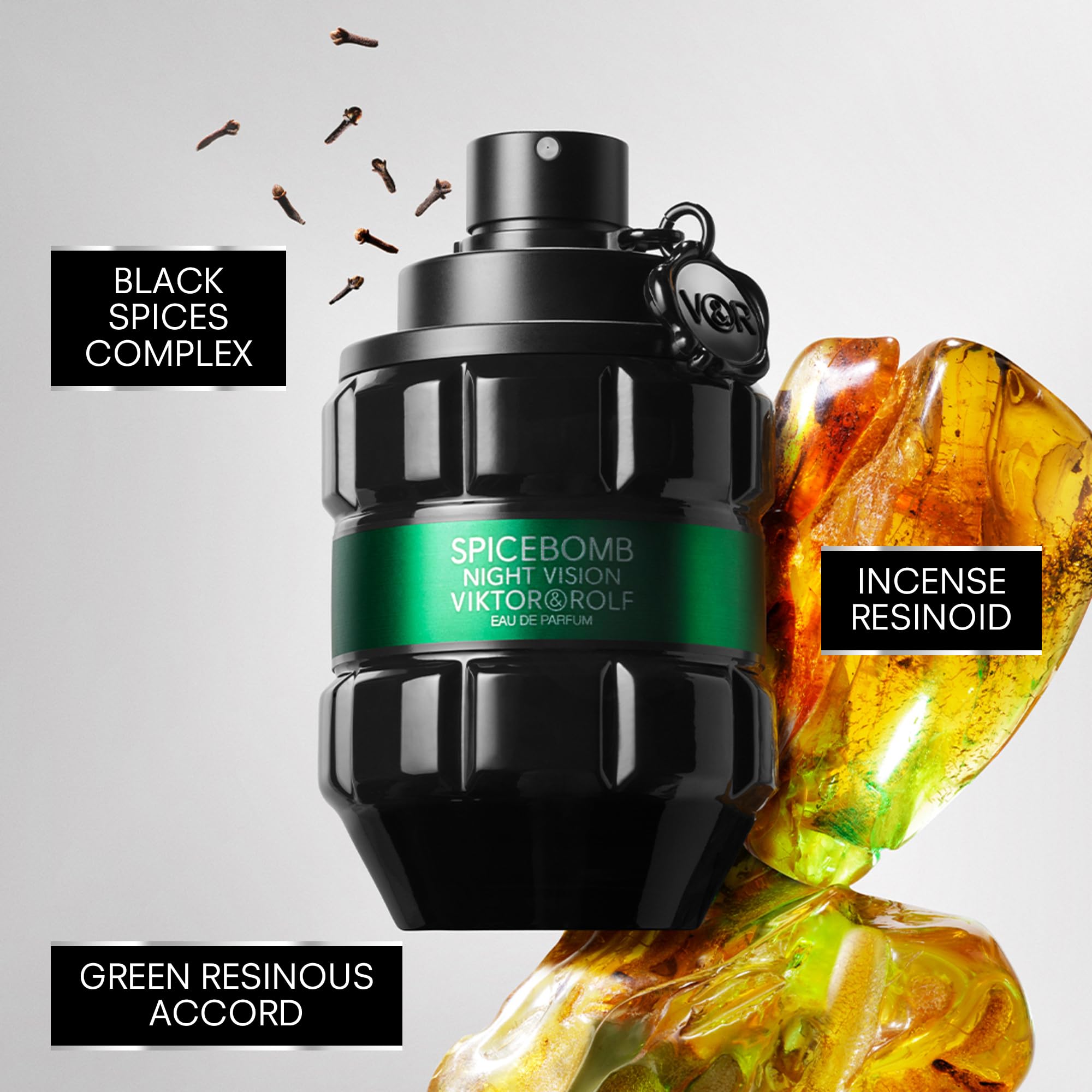 Viktor&Rolf Spicebomb Nightvision Eau de Parfum for Men - Woody Spicy Cologne with Incense & Clove Notes - Perfect for Night Out & Special Occasions