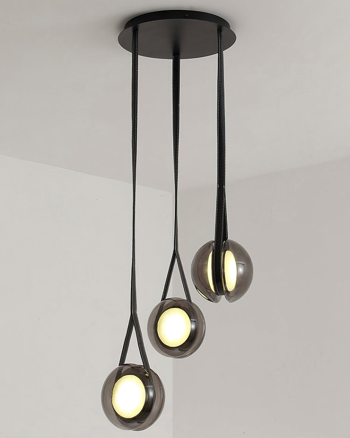 Modern Blackhole Glass Pendant Light Fixture - Elegant Ceiling Lighting for Dining Room, Kitchen Island & Bedroom Decor