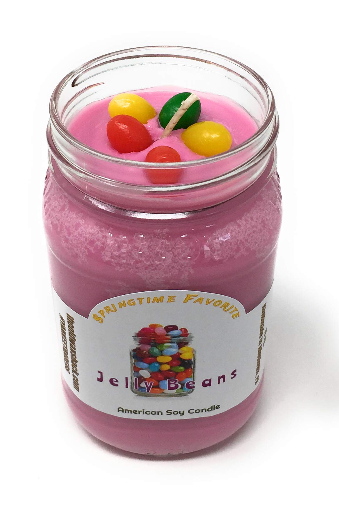 Easter Candles & Chocolate Bunny with Jelly Beans - 2 Pack (16 Oz) - Perfect for Easter Basket Stuffers, Party Favors & Holiday Decorations