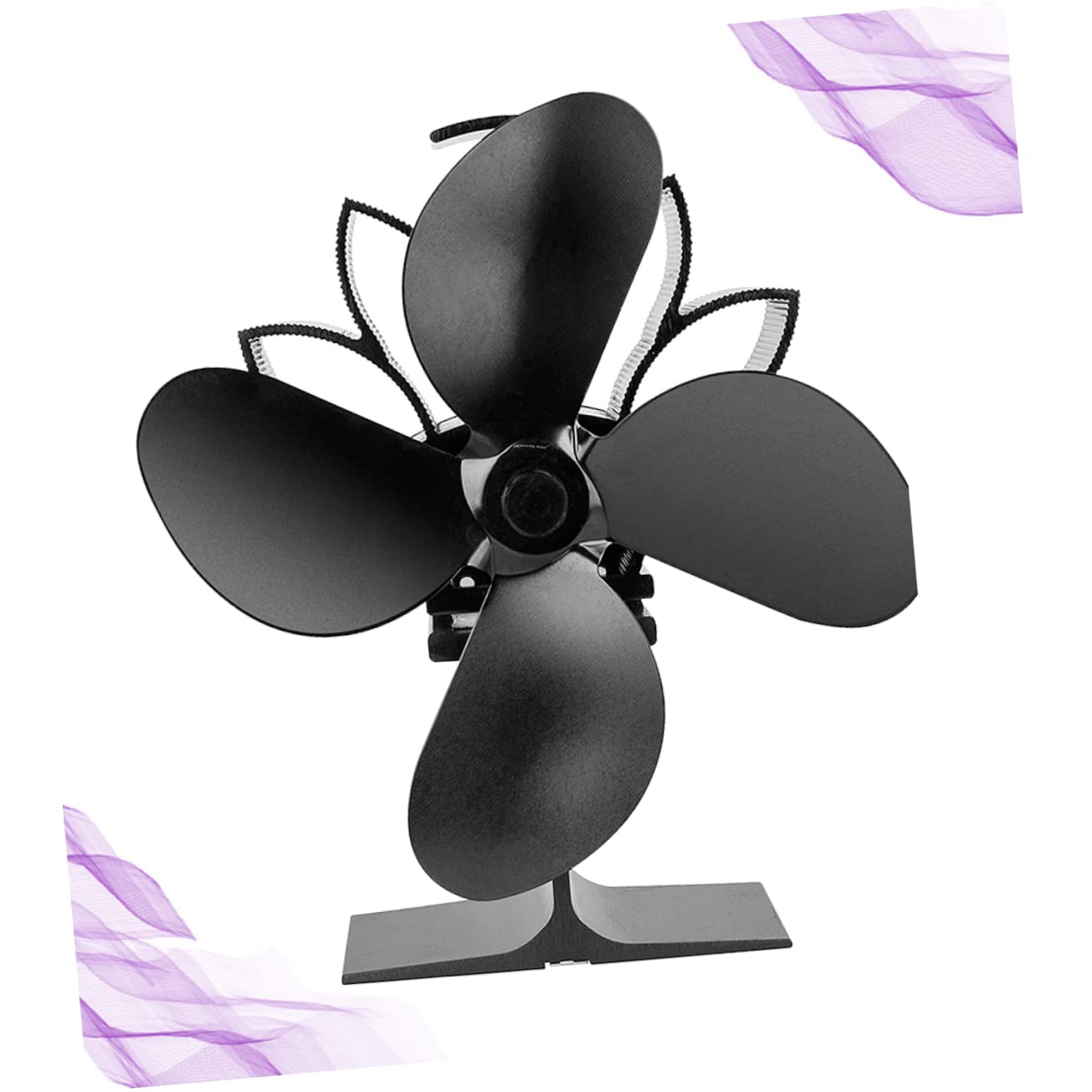 Amosfun Small Wood Stove Fan - Quiet Fireplace Blower for Pellet Stoves & Indoor Heating | Perfect for Home, Cabin, RV & Camping Accessories