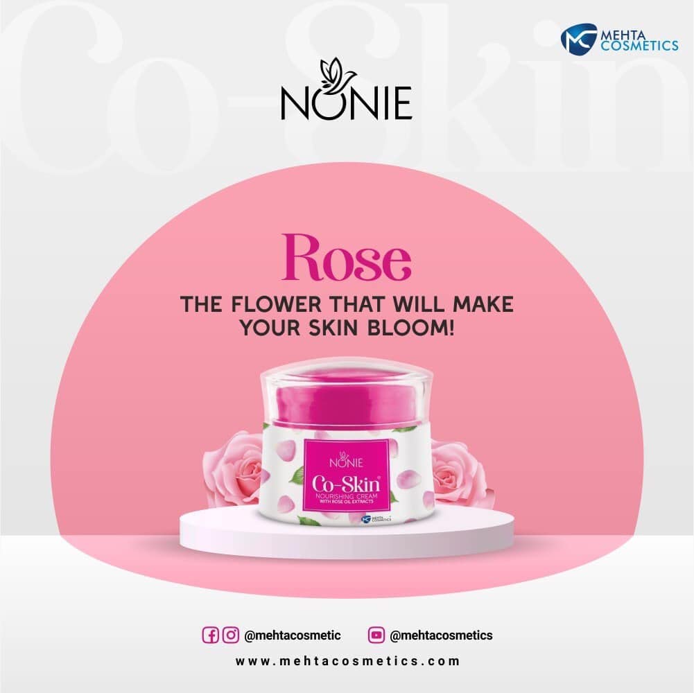 NONIE CO SKIN Nourishing Face Cream with Rose Oil Extract - Deep Moisturizing & Brightening for Glowing Skin - 70g (Pack of 4) - Suitable for Men & Women - Day & Night Use for Dry & Dull Skin