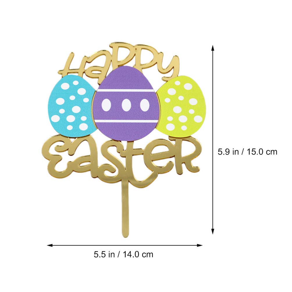 2pcs Easter Cake Toppers - Bunny & Egg Cake Decorations for Easter Desserts, Party Cakes, Cupcakes - Perfect for Easter Celebrations, Spring Parties & Holiday Baking