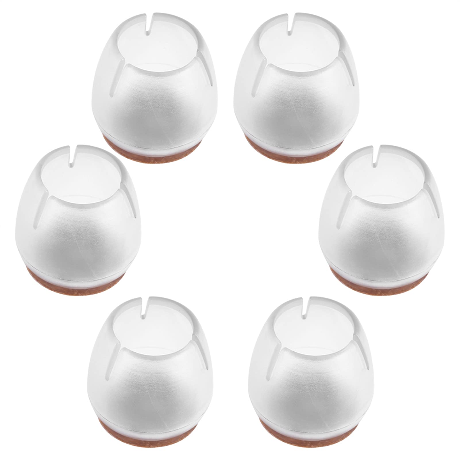 Tyenaza 16-Piece Clear PVC Furniture Leg Caps - Non-Slip Chair & Table Leg Protectors for Hardwood Floors (Fits 12-16mm Diameter) - Perfect for Dining Tables, Office Chairs & Home Furniture Protection