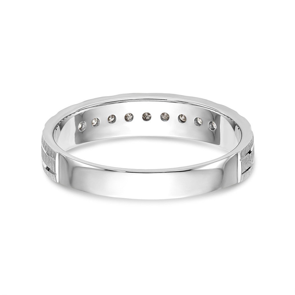 14k White Gold Trio Ladies Wedding Band Ring - AA Quality by Jewels By Lux | Perfect for Engagement, Anniversary & Bridal Jewelry Gifts
