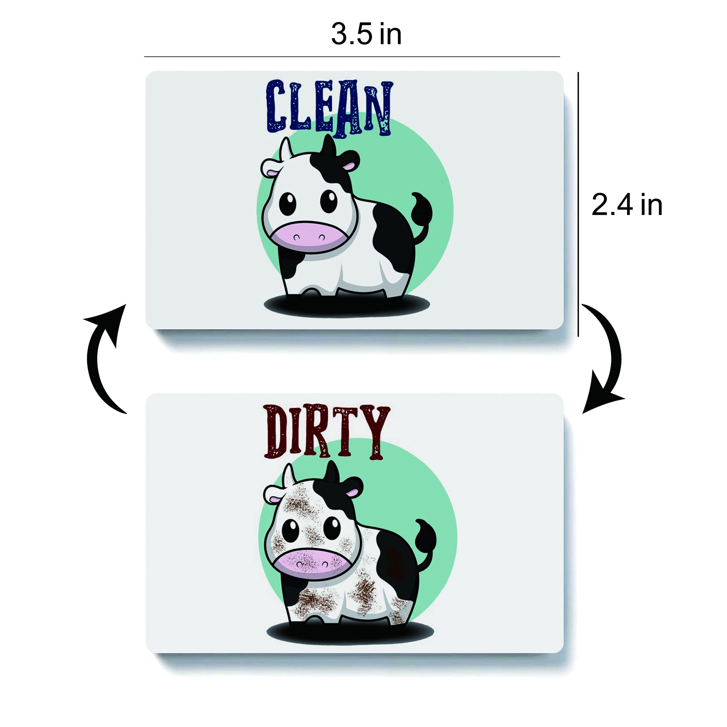Funny Clean Dirty Dishwasher Magnet - Cute Cow Kitchen Decor, Double Sided Reversible Fridge Sign for Kitchen Organization | Perfect for Home, Office & RV Use