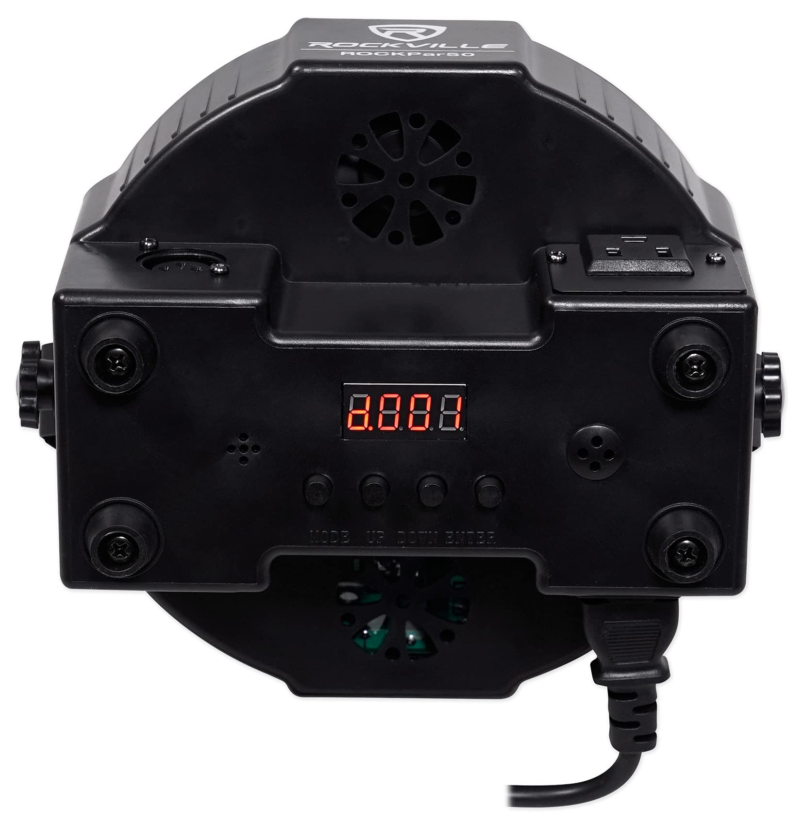 Rockville RockPAR50 LED RGB Par Can DMX DJ Stage Lighting - 6 Pack with Backpack for Club, Concert, and Event Wash Lighting
