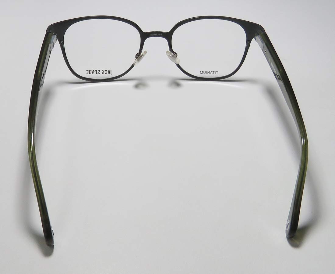 Jack Spade Bowman Women's Round Full-Rim Eyeglass Frame with Spring Hinges - Lightweight & Stylish for Work, Reading & Everyday Wear